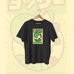 Yoshi Nintendo Character Regular T-shirt Black - Dede Yaar