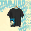 Tanjiro Kamado from Demon Slayer Character graphic t-shirt black