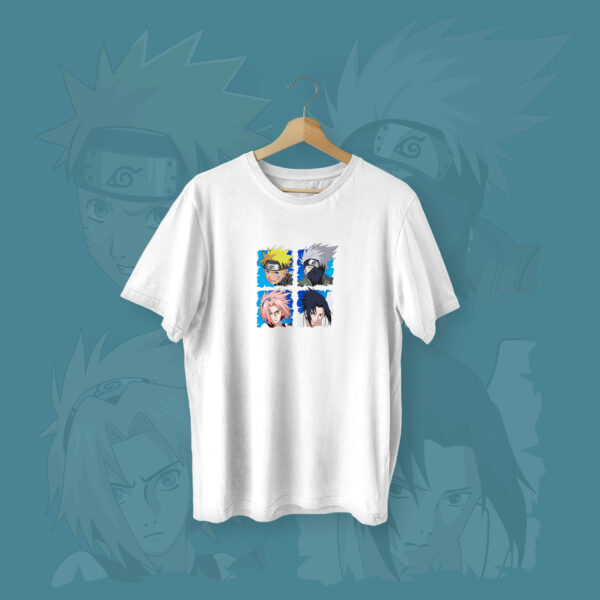 Naruto Character Regular T-shirt White Front - Dede Yaar