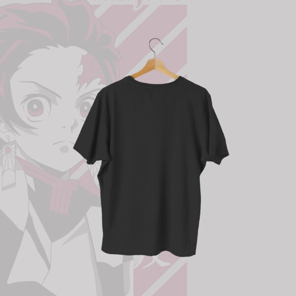 Tanjiro Kamado (Demon Slayer) Character Regular T-shirt Black Back - Dede Yaar