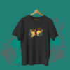 Happy Holi Colorful Hands T-shirt Black Front – Dede Yaar