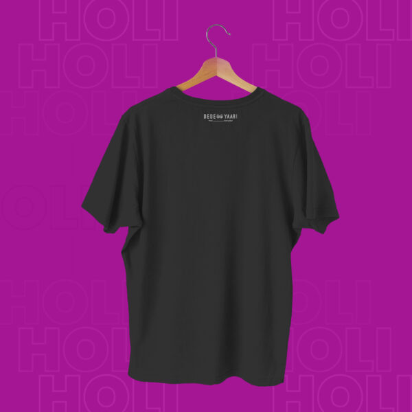 Happy Holi Bubble T-shirt Black – Dede Yaar