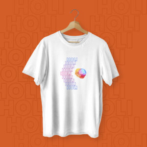 Happy Holi Bubble T-shirt White – Dede Yaar