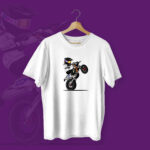 Girl Motocross Biker T-shirt White