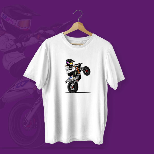 Girl Motocross Biker T-shirt White