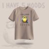 5 Moods Oversized Graphic Tshirt Beige - DedeYaar