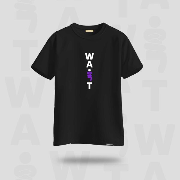 Wait Oversized Graphic Tshirt Black - DedeYaar