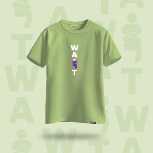 Wait Oversized Graphic Tshirt Pistachio Green - DedeYaar