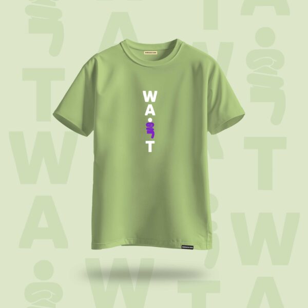 Wait Oversized Graphic Tshirt Pistachio Green - DedeYaar