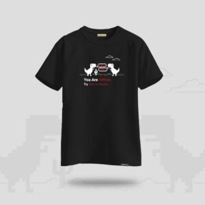 You Are Offline Try Talking to People Oversized Graphic Tshirt Black - DedeYaar