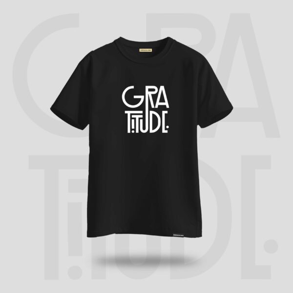 Gratitude Oversized Graphic Tshirt Black - DedeYaar