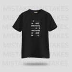 Mistakes Oversized Graphic Tshirt Black - DedeYaar