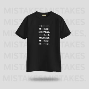 Mistakes Oversized Graphic Tshirt Black - DedeYaar