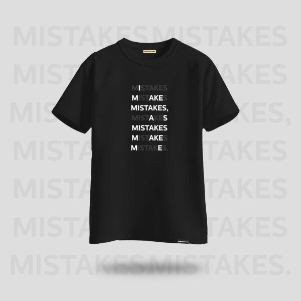 Mistakes Oversized Graphic Tshirt Black - DedeYaar