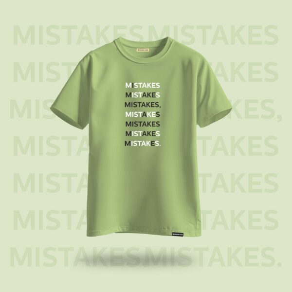Mistakes Oversized Graphic Tshirt Pistachio Green - DedeYaar