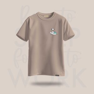 Born to Sleep Graphic Tshirt Beige - DedeYaar