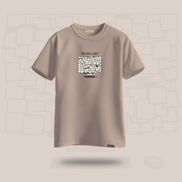 To-do List Graphic Tshirt Beige - DedeYaar