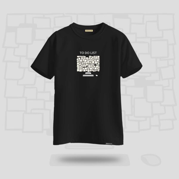 To-do List Graphic Tshirt Black - DedeYaar